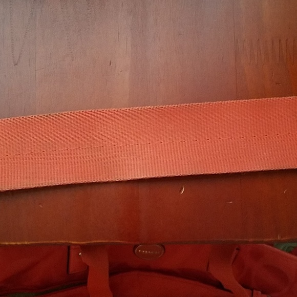 Orange coach diaper bag